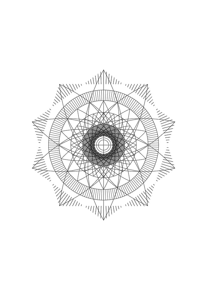 Black Sacred Geometry Rune