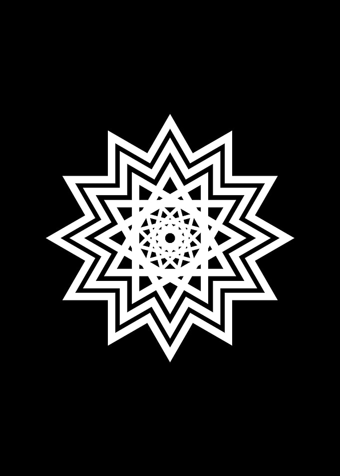 White Sacred Geometry Seal