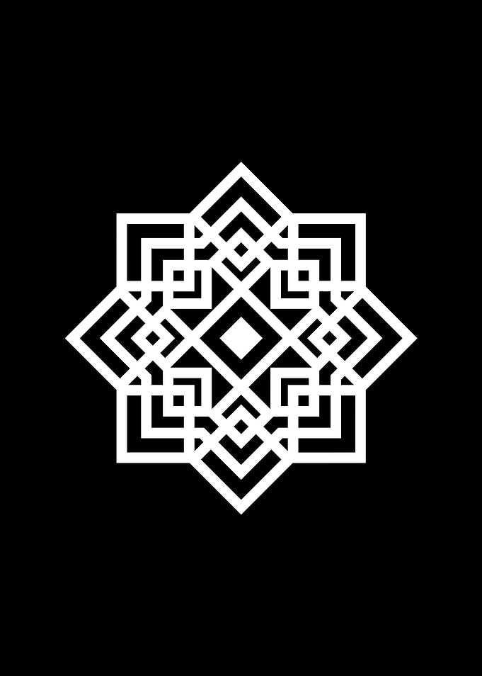 White Glyph Mandala Rune