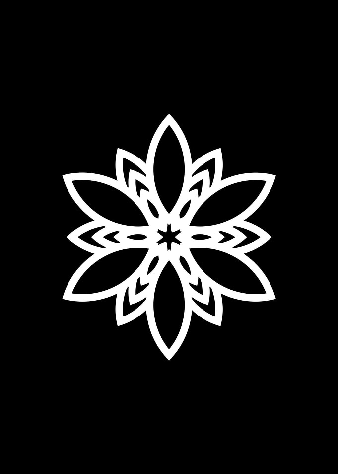 White Glyph Mandala Rune