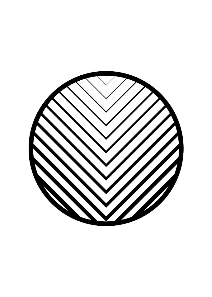 White Geometric Glyph Sign