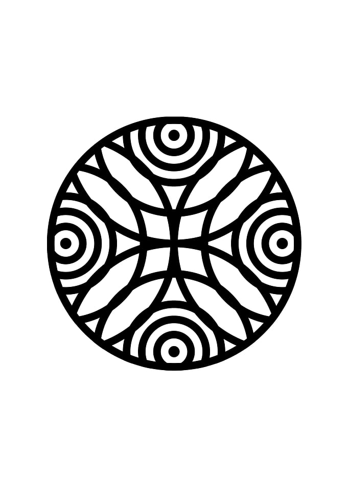 Black Glyph Mandala Rune