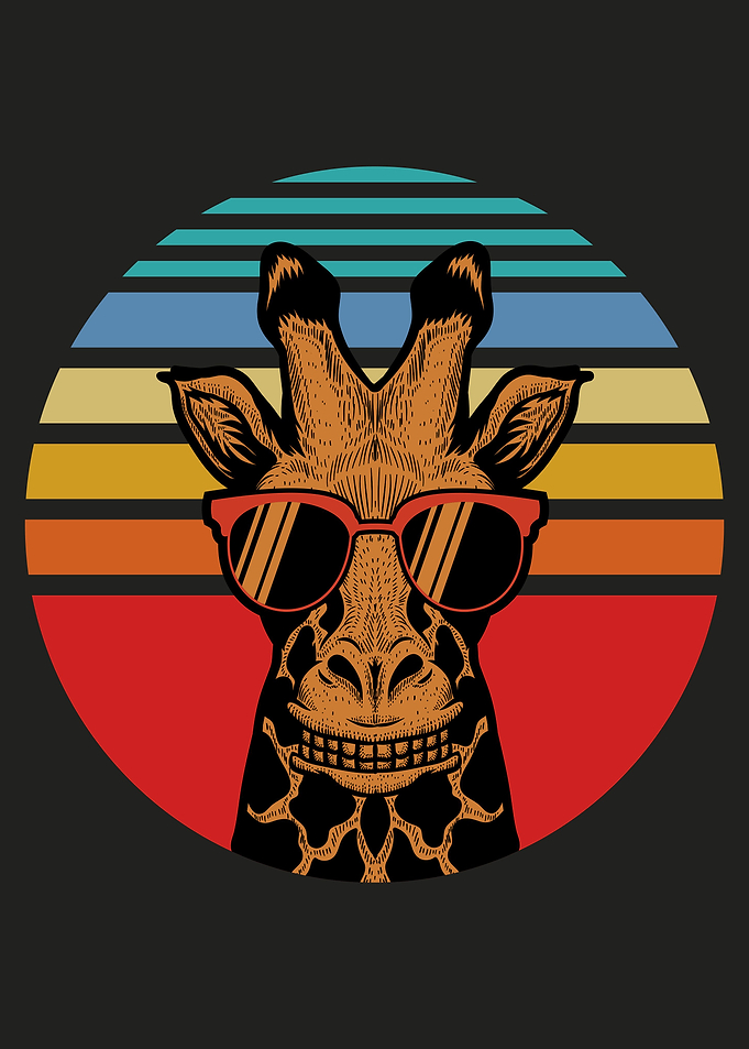 Giraffe sunset