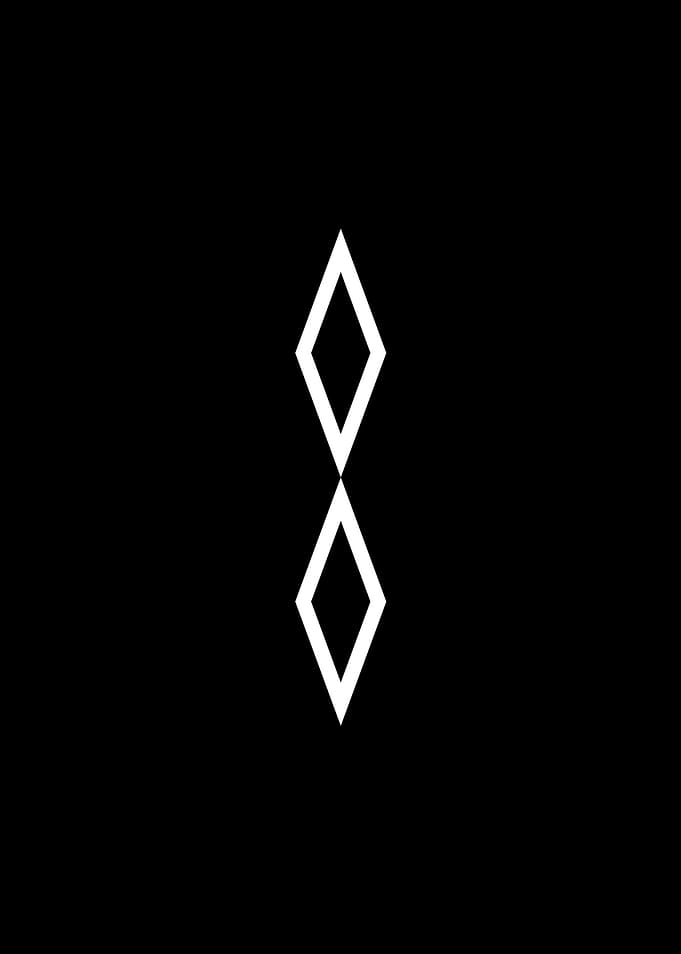 Black Geometric Glyph Rune