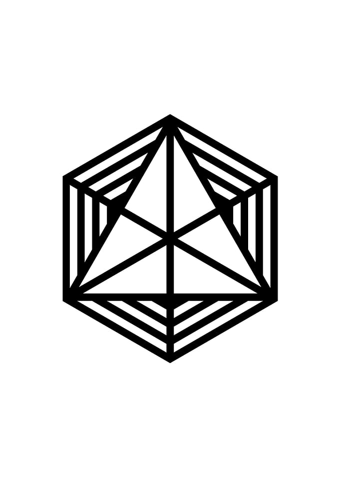 Black Geometric Glyph Rune