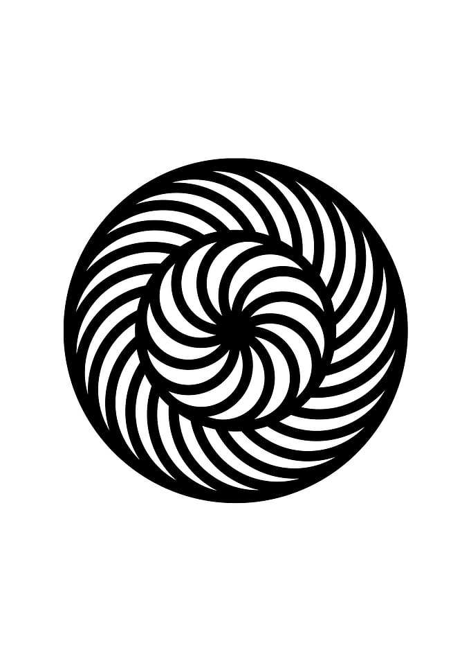 White Geometric Glyph Sign
