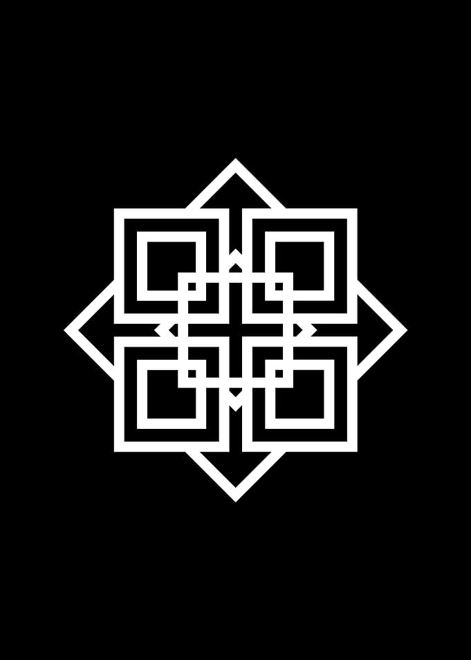 Black and White Glyph Rune