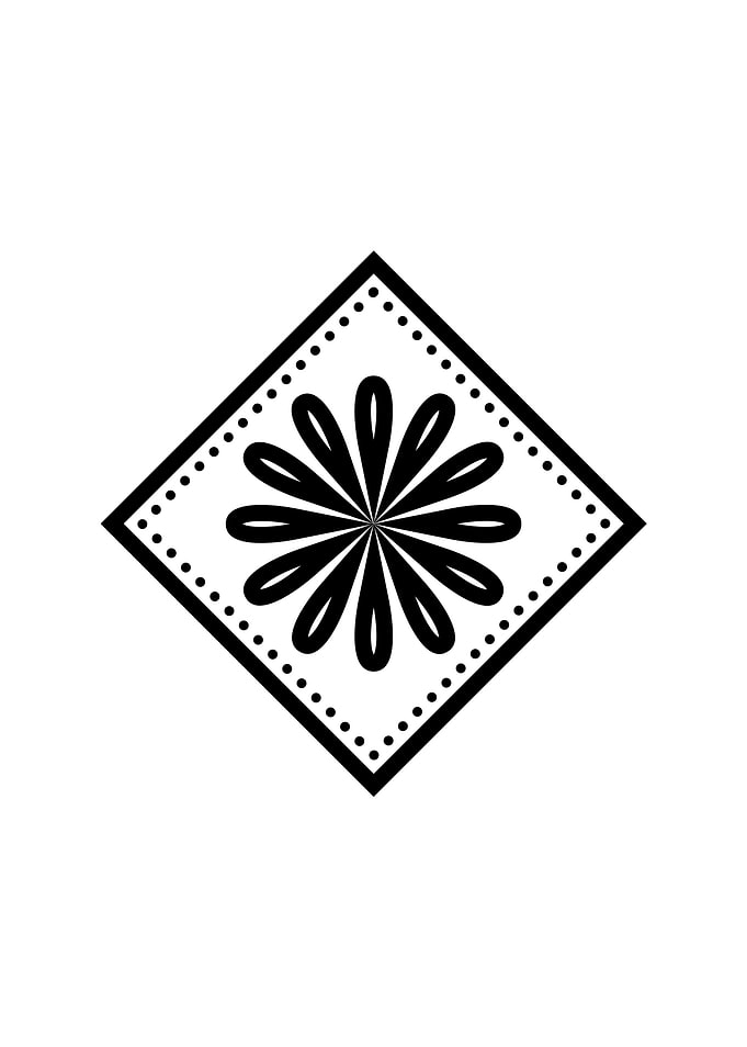 White Glyph Mandala Rune