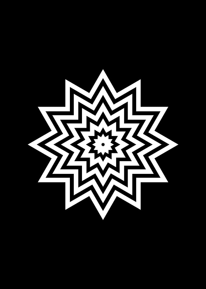 Black and White Glyph Rune