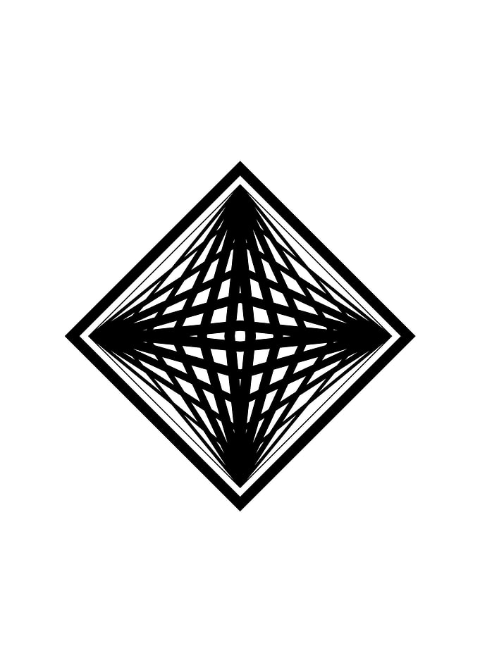Black Geometric Glyph Rune