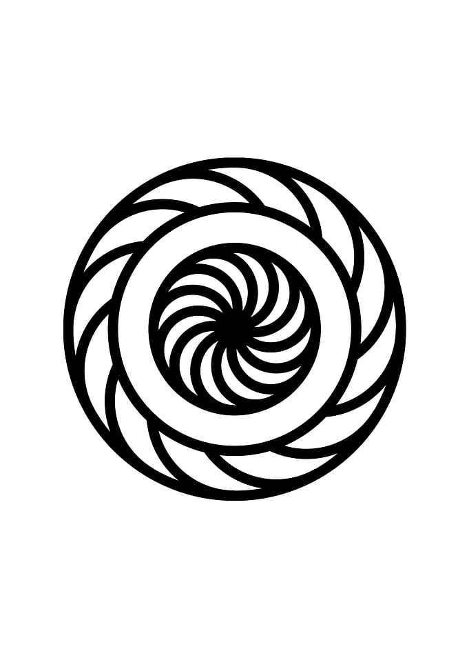 White Glyph Mandala Rune