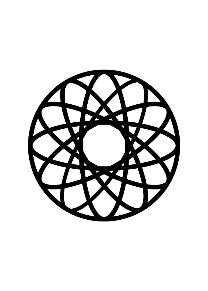 Black Glyph Mandala Rune