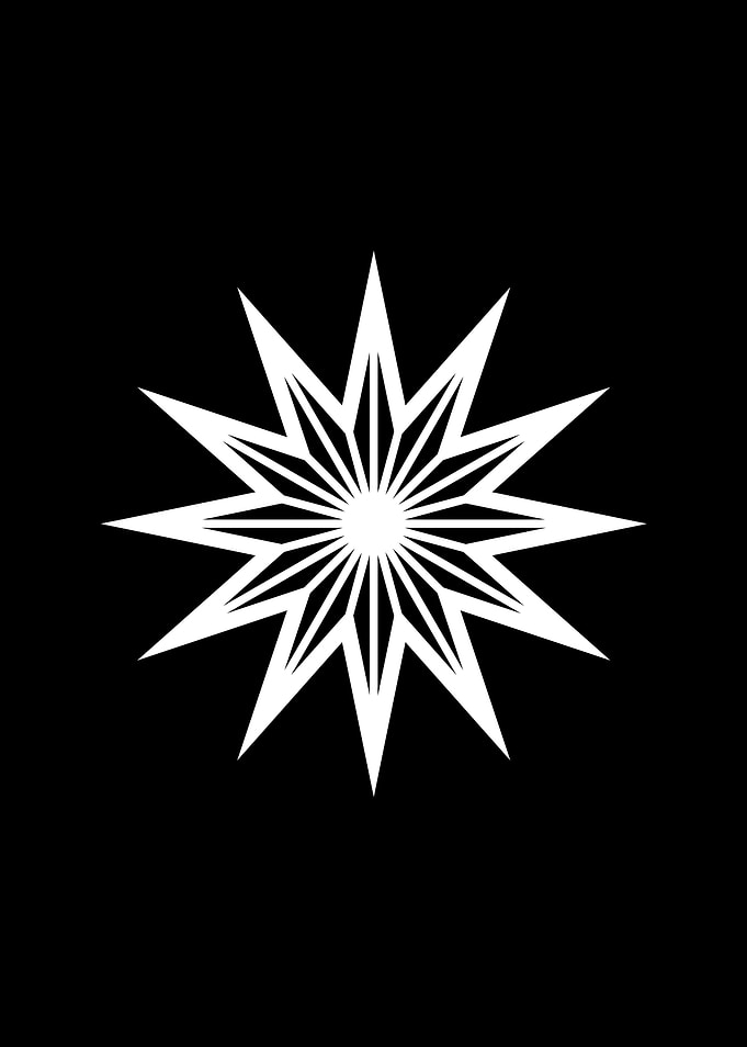 Black Geometric Glyph Rune