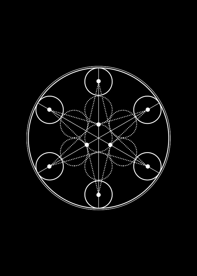 Black Glyph Mandala Rune
