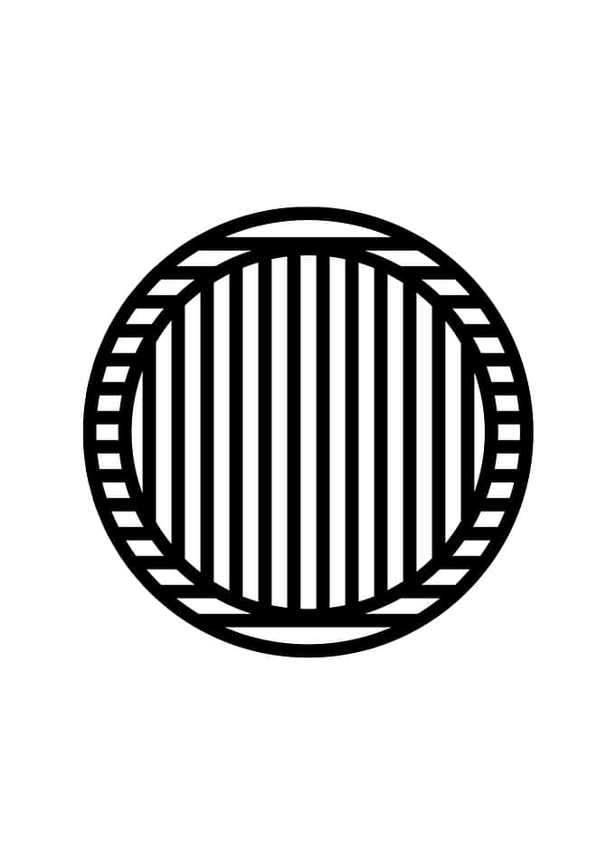 White Geometric Glyph Sign