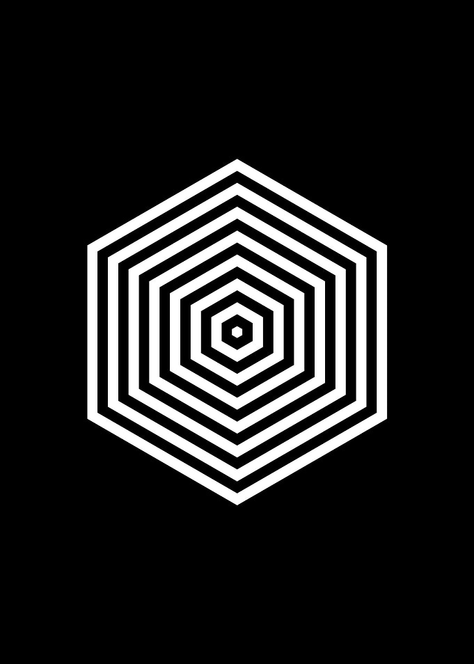 Black Geometric Glyph Rune