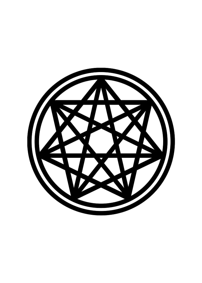 Black Geometric Glyph Rune