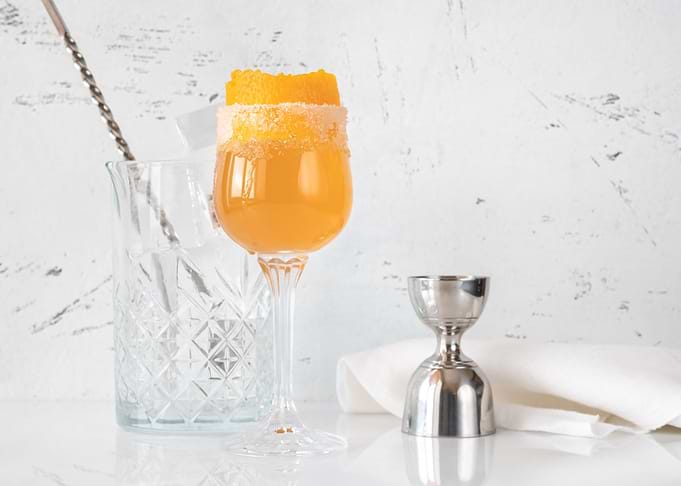 Glass of Brandy Crusta