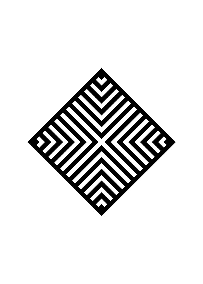 Black Geometric Glyph Rune