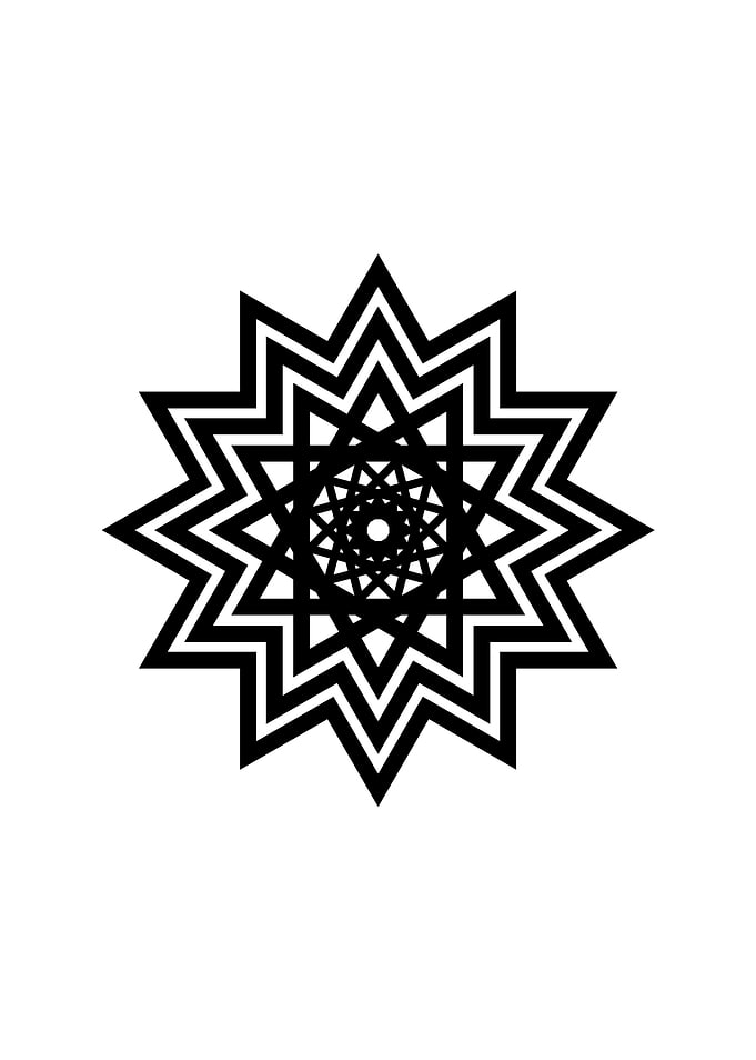 Black Glyph Mandala Rune