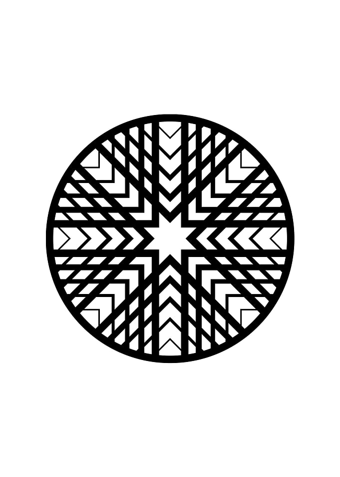 White Glyph Mandala Rune