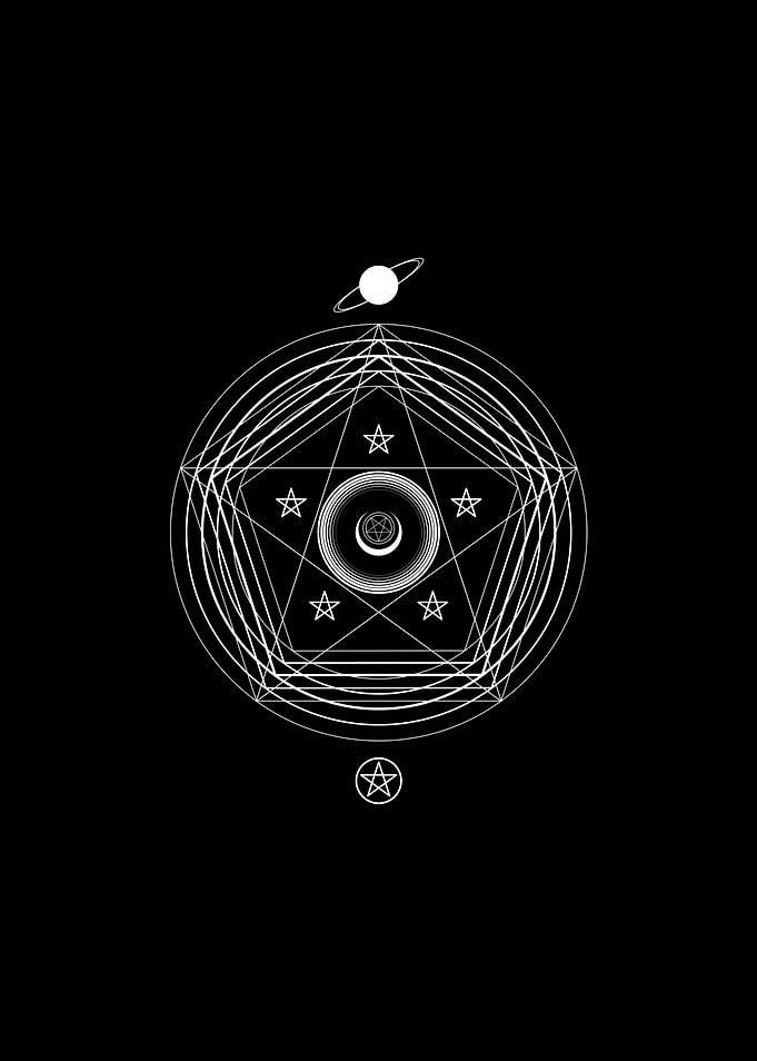 White Sacred Geometry Seal