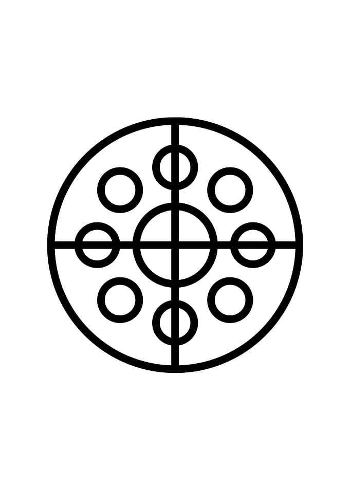 Black Glyph Mandala Rune