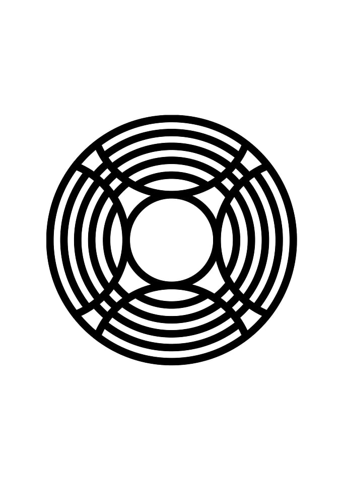 White Glyph Mandala Rune