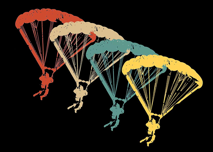 Retro Skydiving Parachute