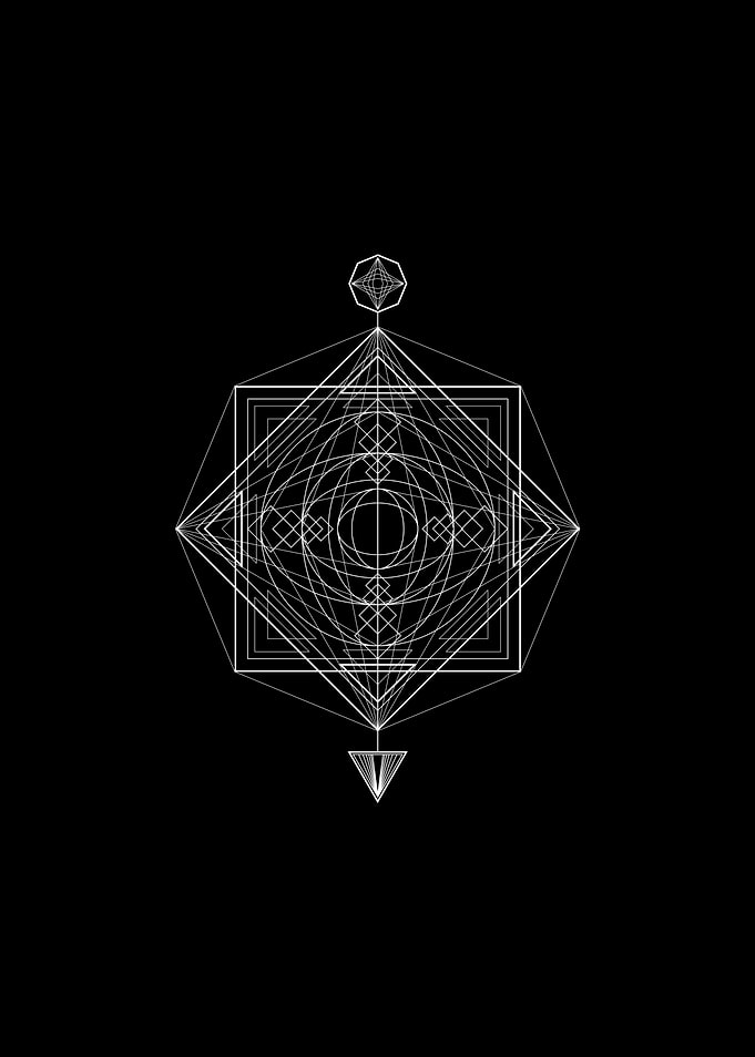 White Sacred Geometry Seal