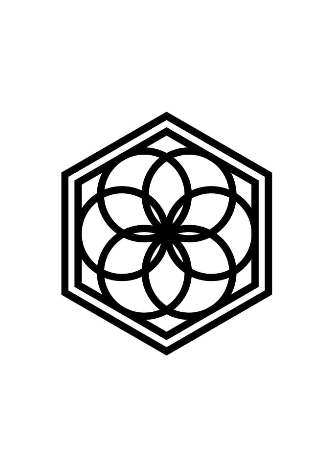 White Sacred Geometry Seal