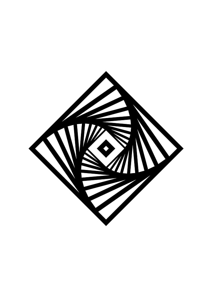 Black Geometric Glyph Rune