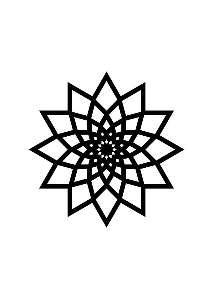 Black Glyph Mandala Rune