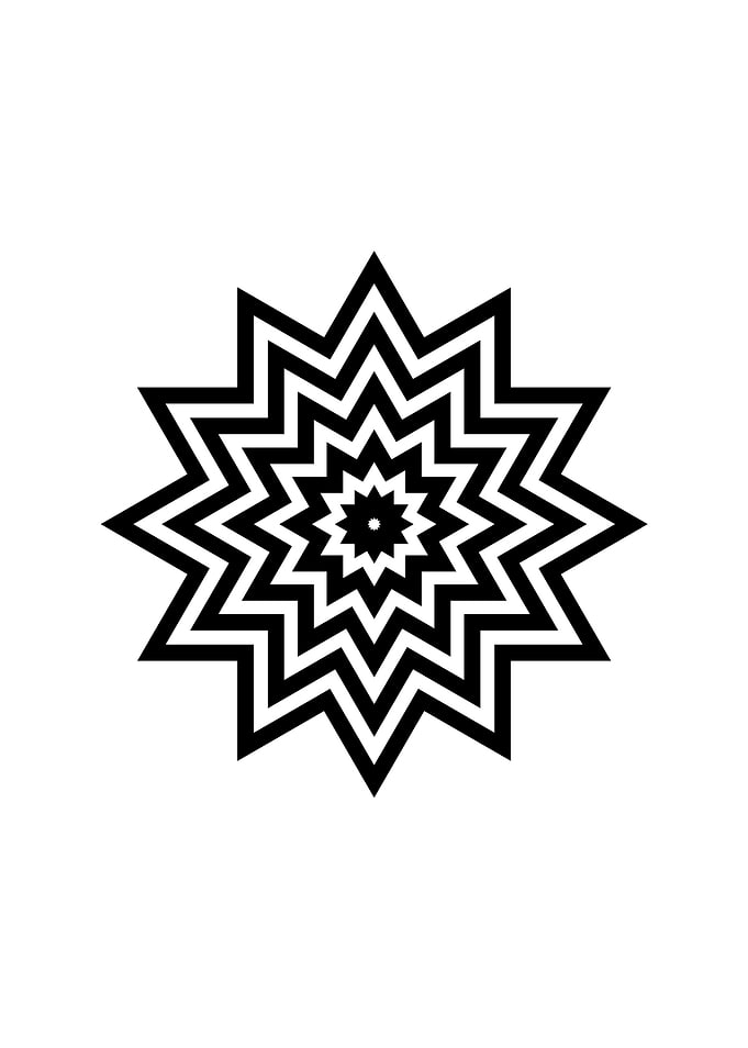 Black Geometric Glyph Rune