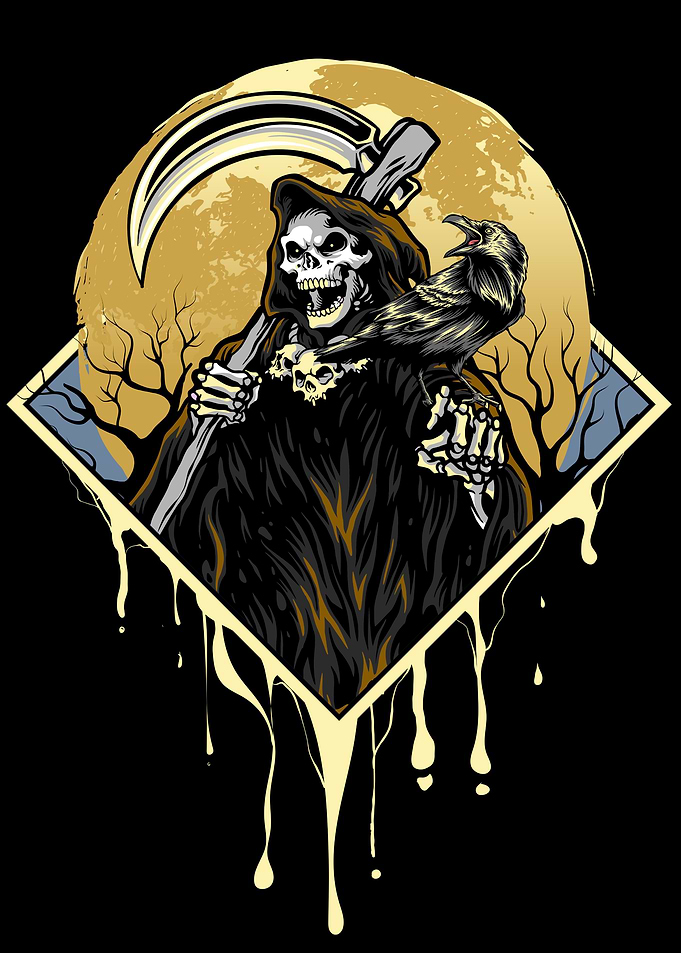 Grim Reaper Crow Raven