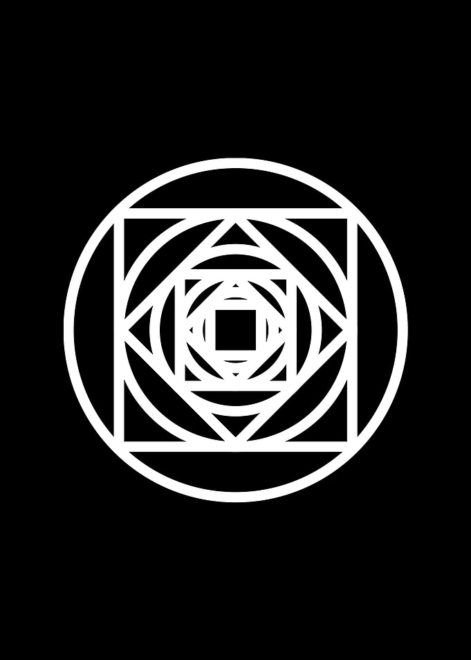 Black Geometric Glyph Rune