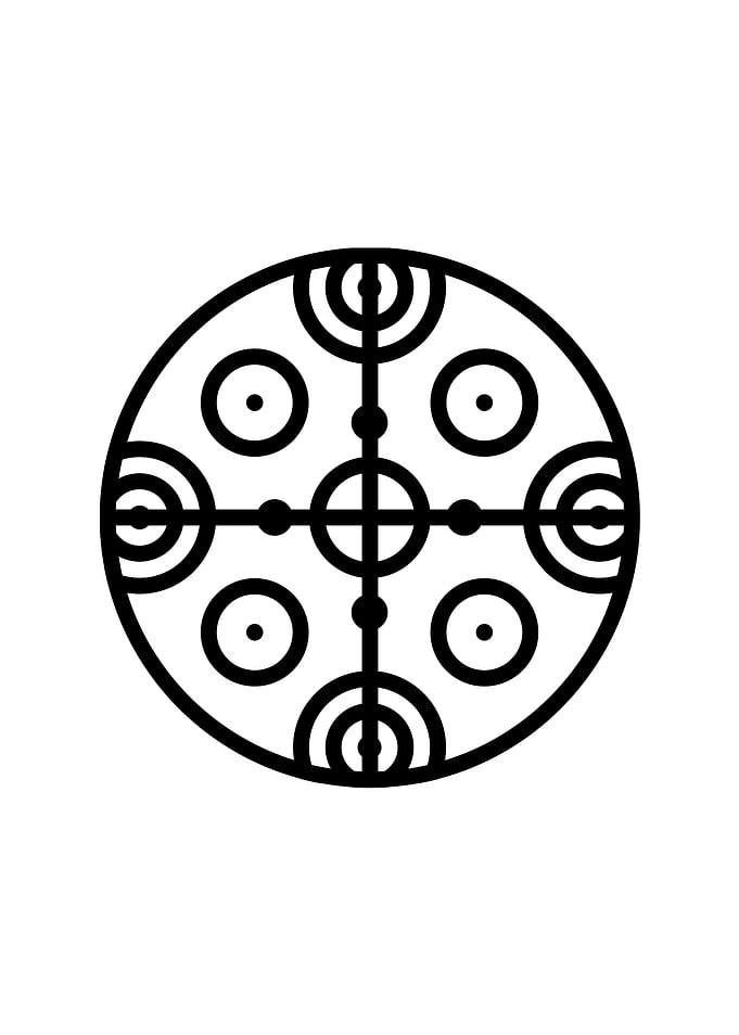 Black Glyph Mandala Rune