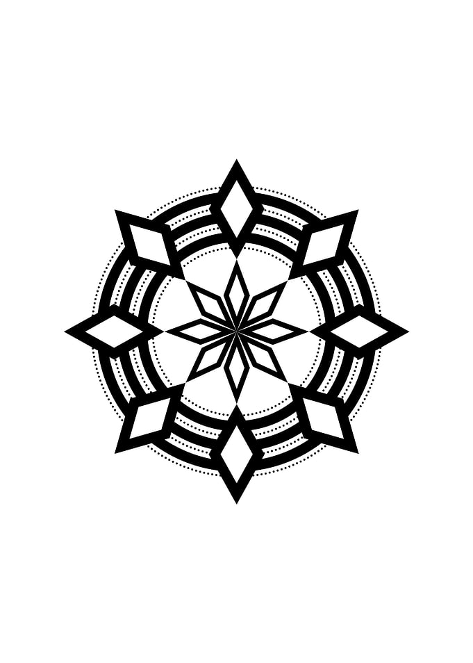 Black Geometric Glyph Rune