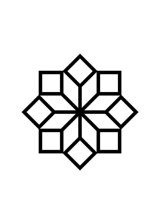 White Glyph Mandala Rune