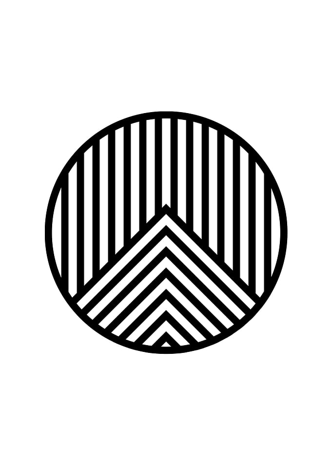 Black Geometric Glyph Rune