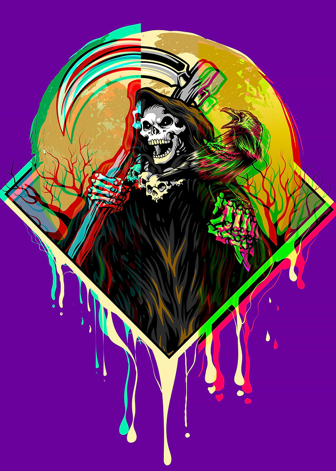Grim Reaper Crow Raven