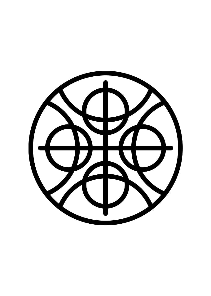 White Glyph Mandala Rune