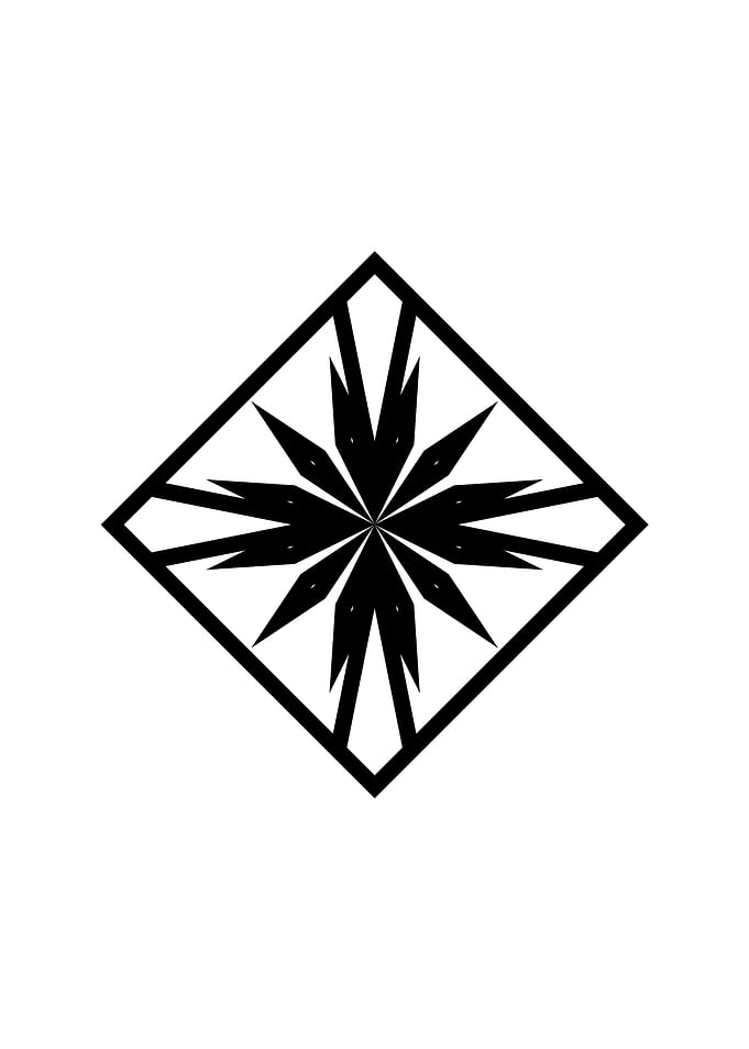 Black Sacred Geometry Rune