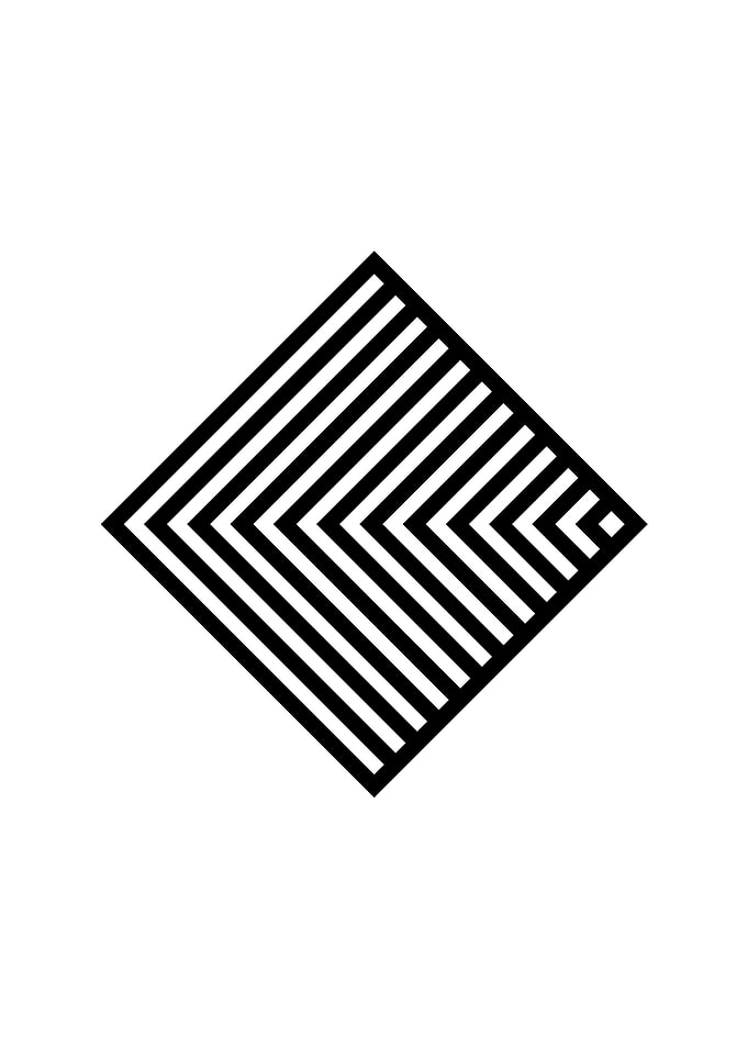 Black Geometric Glyph Rune