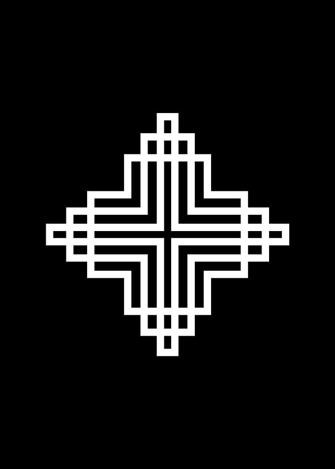 Black Geometric Glyph Rune