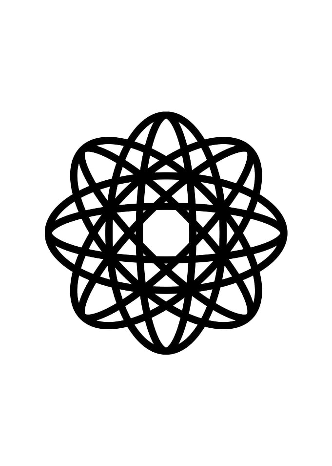 White Geometric Glyph Sign