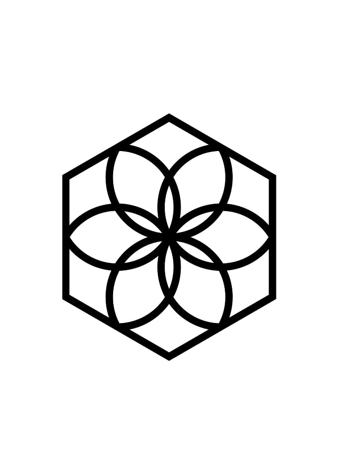 Black Geometric Glyph Rune
