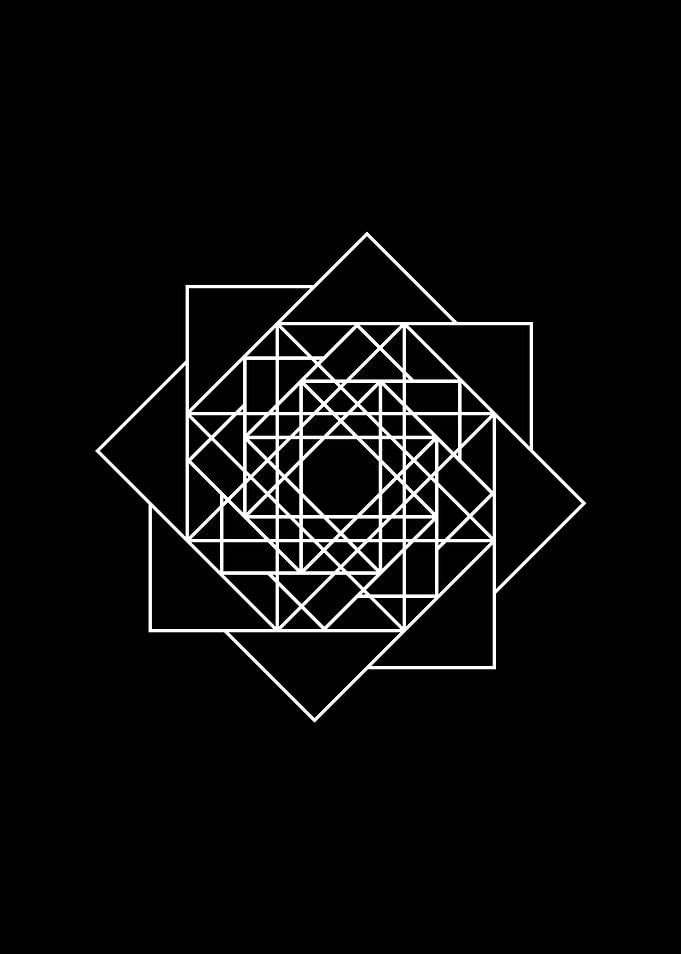 White Glyph Mandala Rune