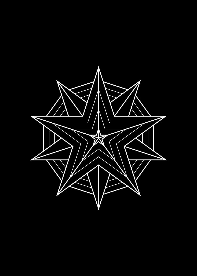 Black Glyph Mandala Rune