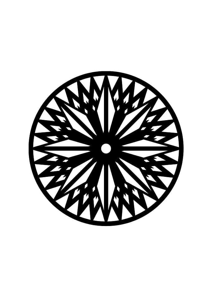 Black and White Glyph Rune